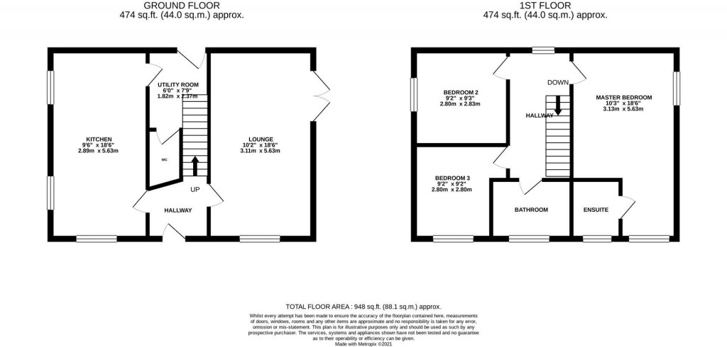 Floorplans For Meek Road, Newent, GL18