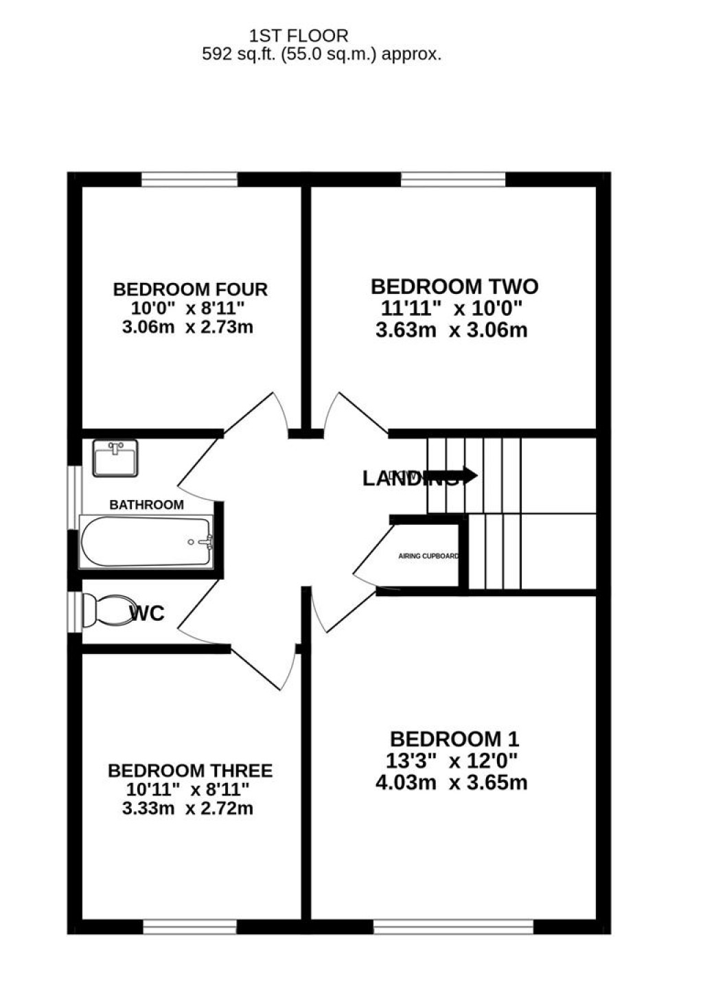 Floorplans For Brookfield Road, Hucclecote, Gloucester
