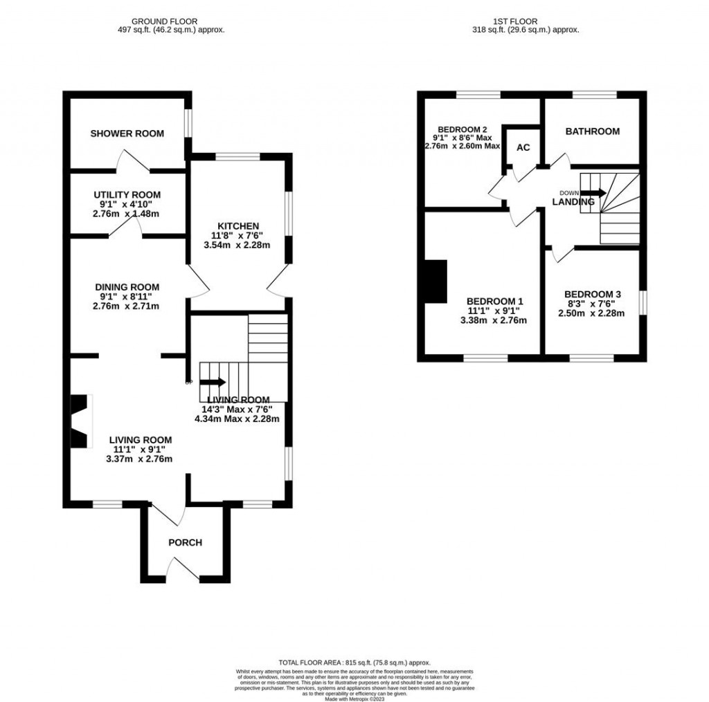 Floorplans For Stanleigh Terrace, Maisemore, Gloucester