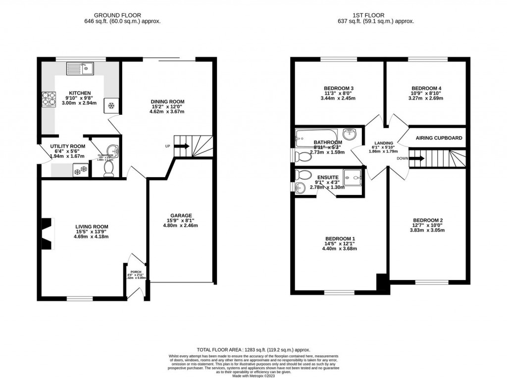 Floorplans For Willow Close, Dursley