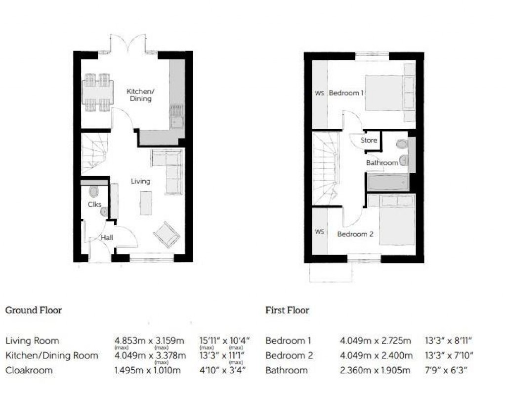 Floorplans For Milliner Crescent, Churchdown