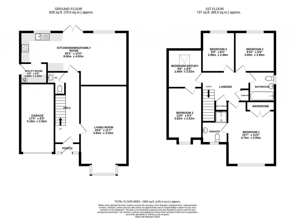 Floorplans For Sussex Gardens, Hucclecote, Gloucester