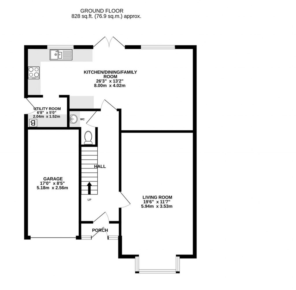 Floorplans For Sussex Gardens, Hucclecote, Gloucester