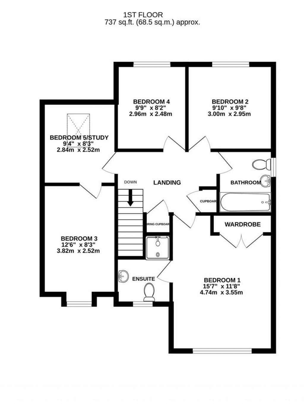 Floorplans For Sussex Gardens, Hucclecote, Gloucester