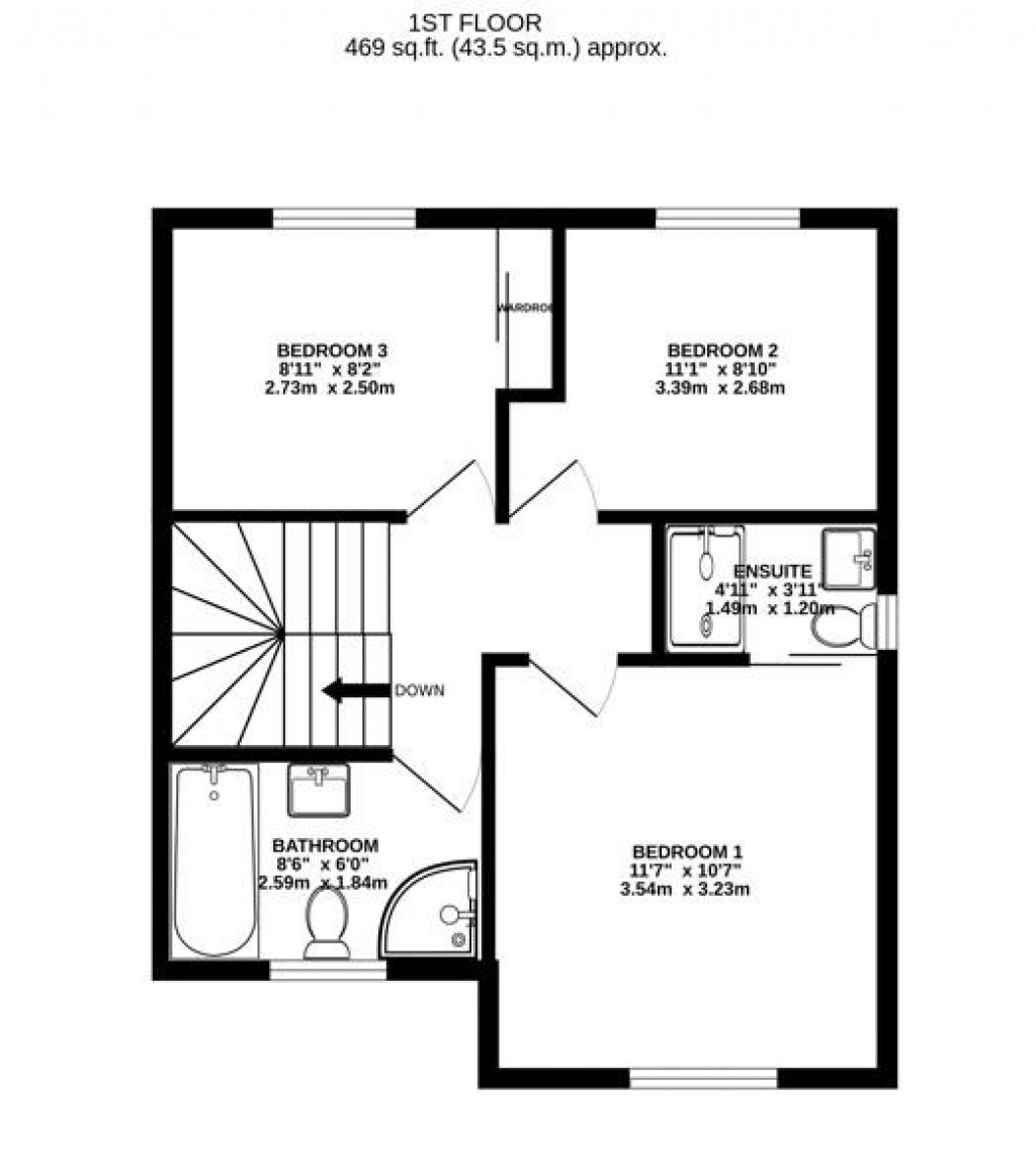 Floorplans For Wharfdale Way, Stonehouse
