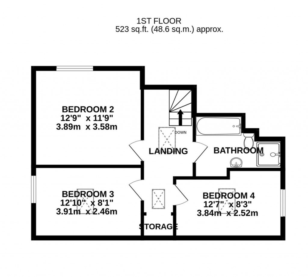 Floorplans For Larkhay Road, Hucclecote, Gloucester