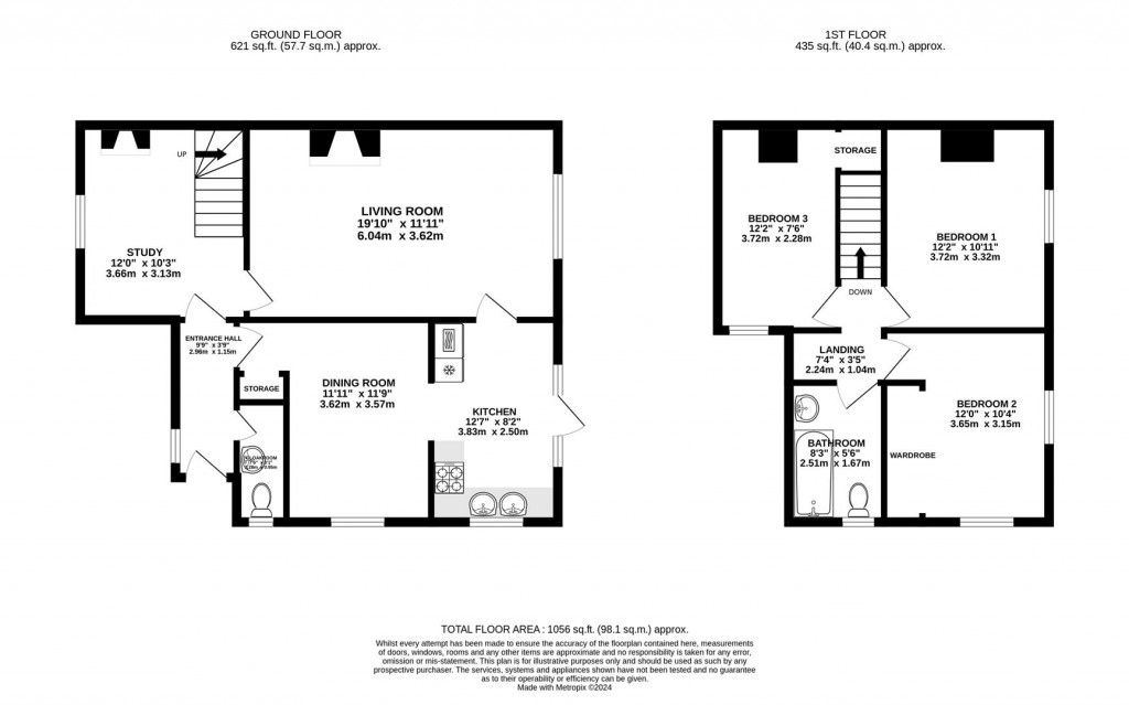 Floorplans For Middle Street, Eastington, Stonehouse