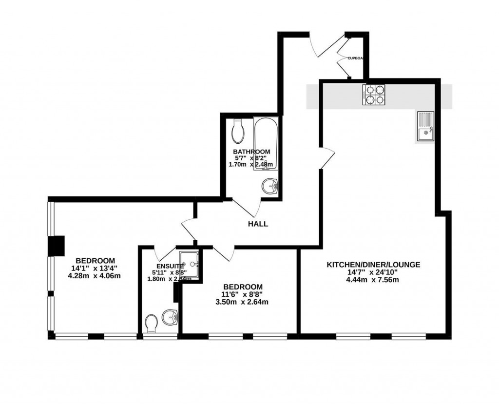 Floorplans For Double Reynolds, Gloucester Docks