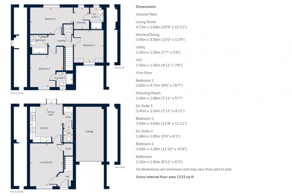 Floorplans For Priory Meadows, Hempsted Lane, Gloucester