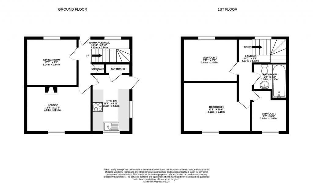 Floorplans For Paygrove Lane, Longlevens, Gloucester