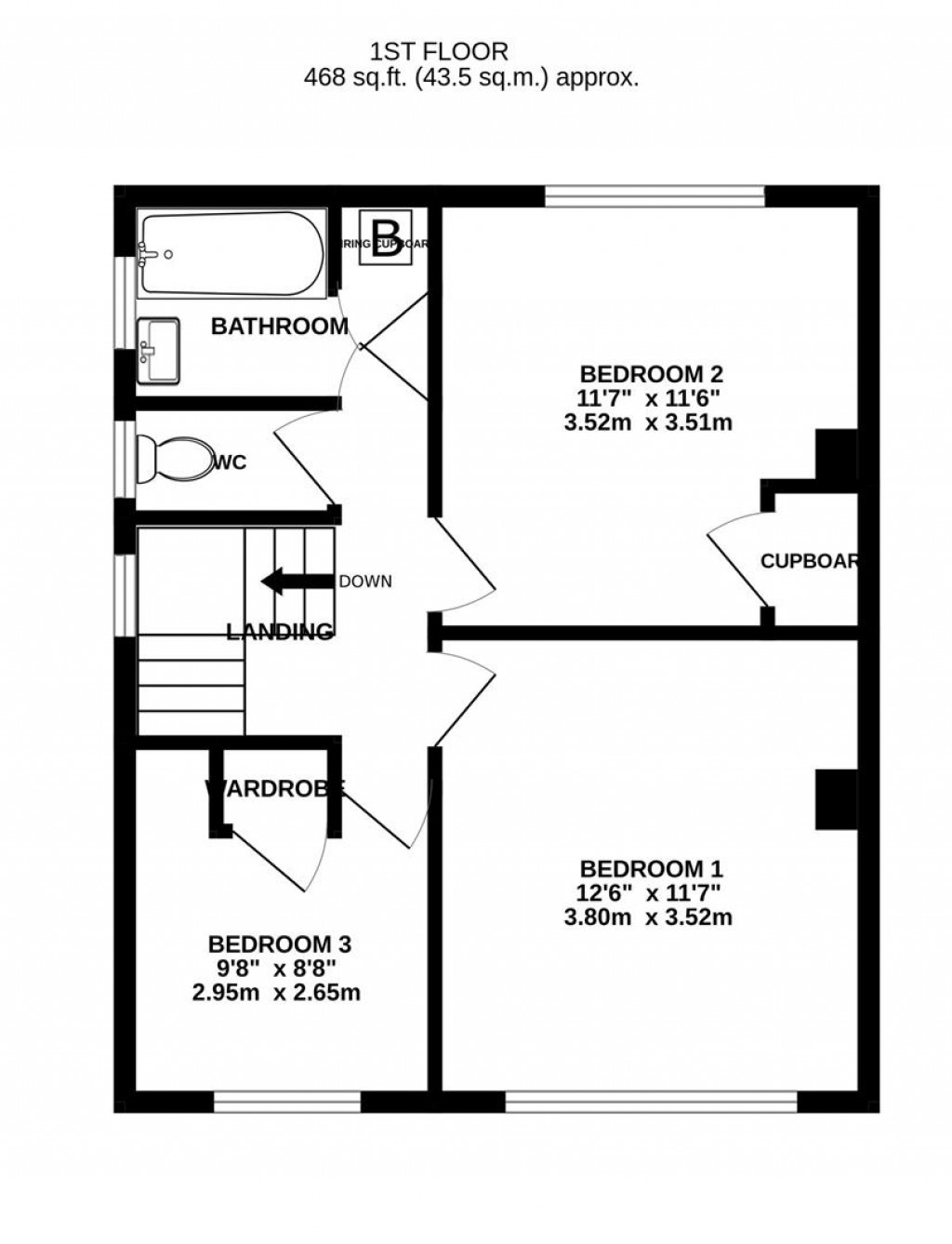Floorplans For Sandycroft Road, Churchdown, Gloucester