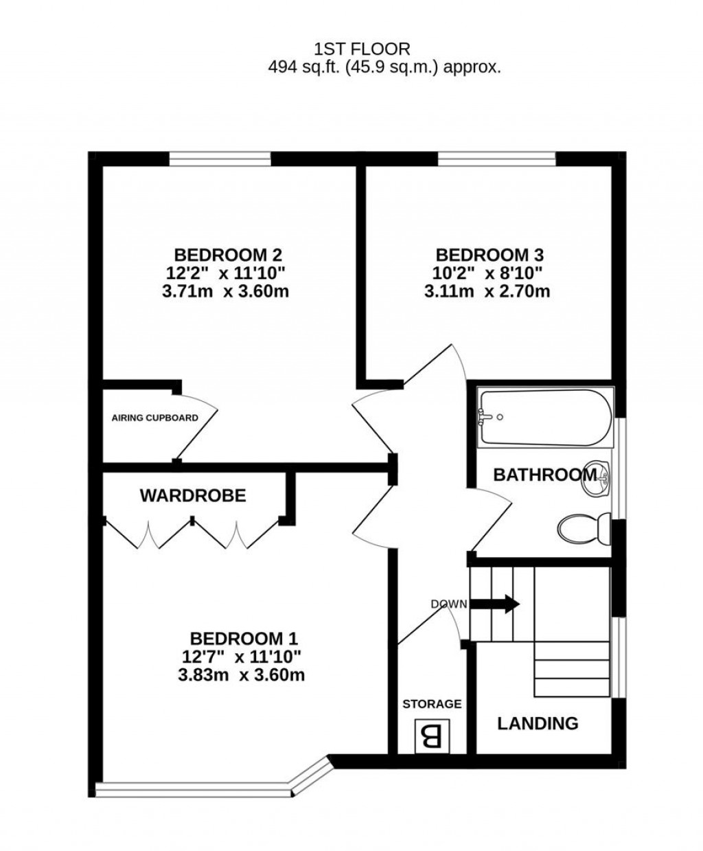 Floorplans For Hurcombe Way, Brockworth, Gloucester
