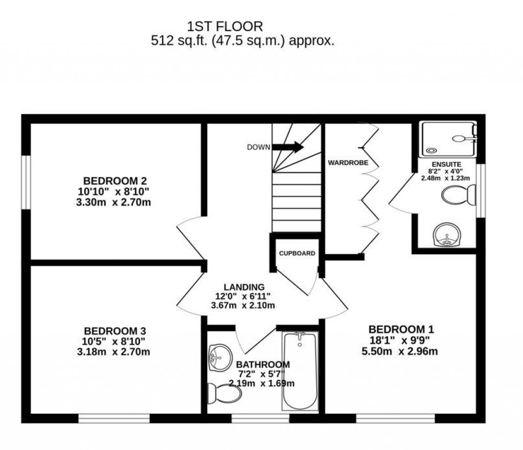 Floorplans For Rowbotham Way, Great Oldbury, Stonehouse