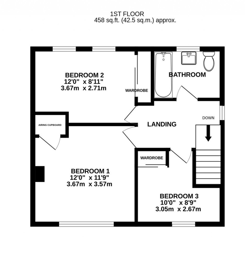 Floorplans For Elmgrove Road, Hucclecote, Gloucester