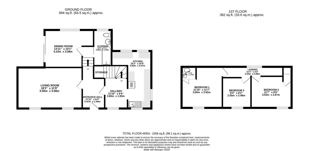 Floorplans For Bristol Road, Whitminster, Gloucester