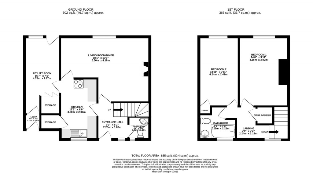 Floorplans For Orchard Road, Ebley, Stroud