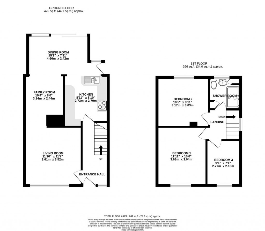 Floorplans For Kingstone Avenue, Hucclecote, Gloucester