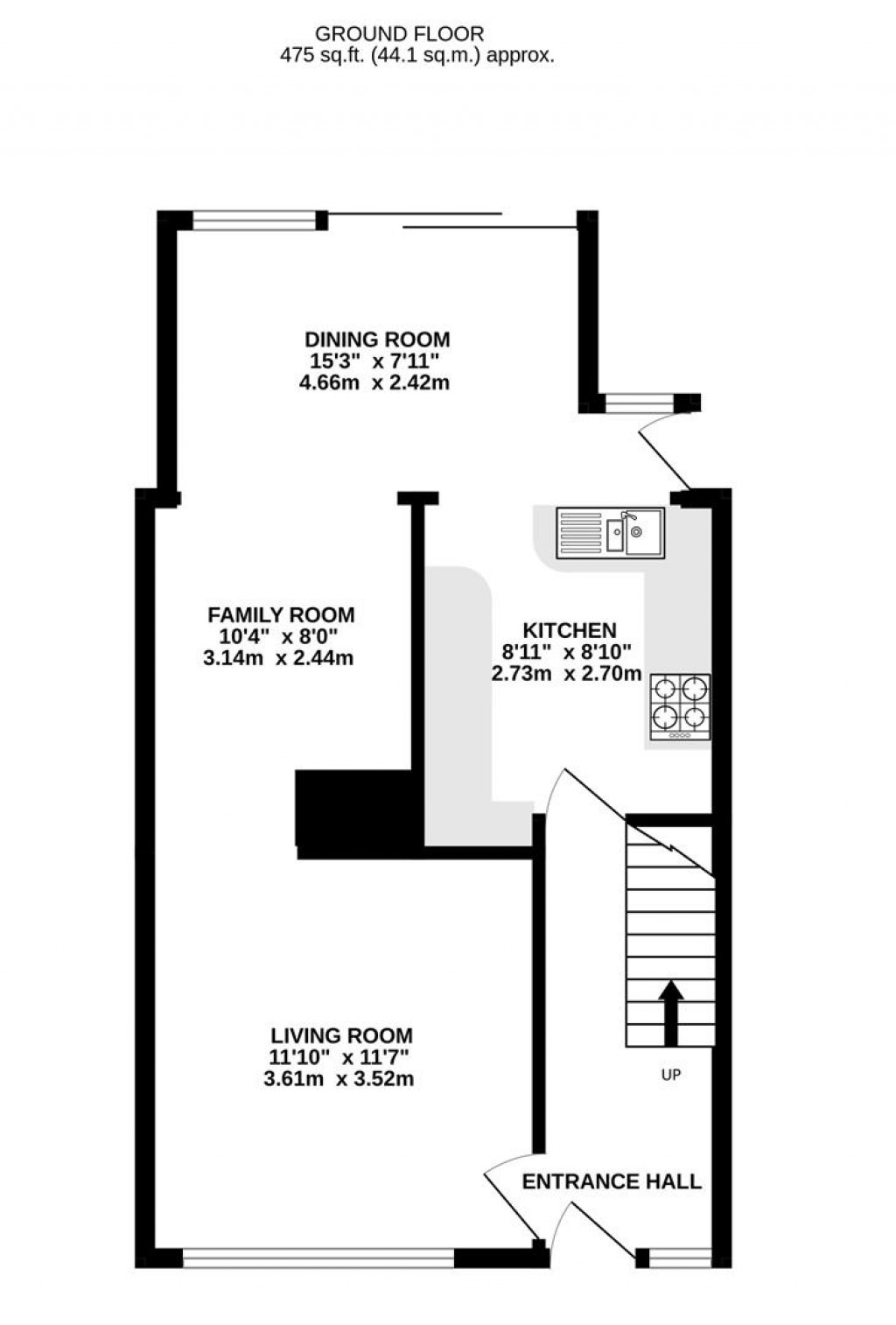 Floorplans For Kingstone Avenue, Hucclecote, Gloucester
