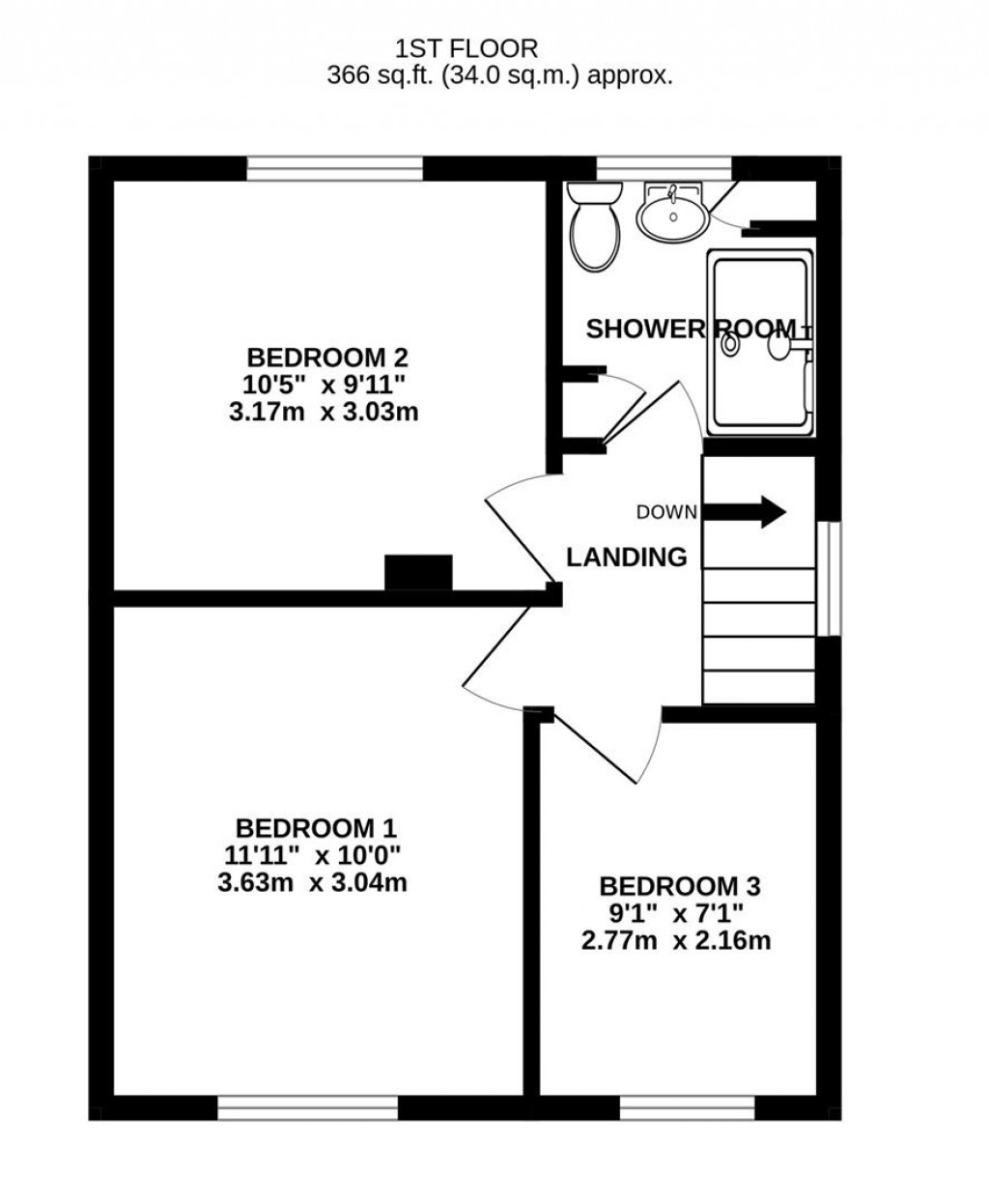 Floorplans For Kingstone Avenue, Hucclecote, Gloucester