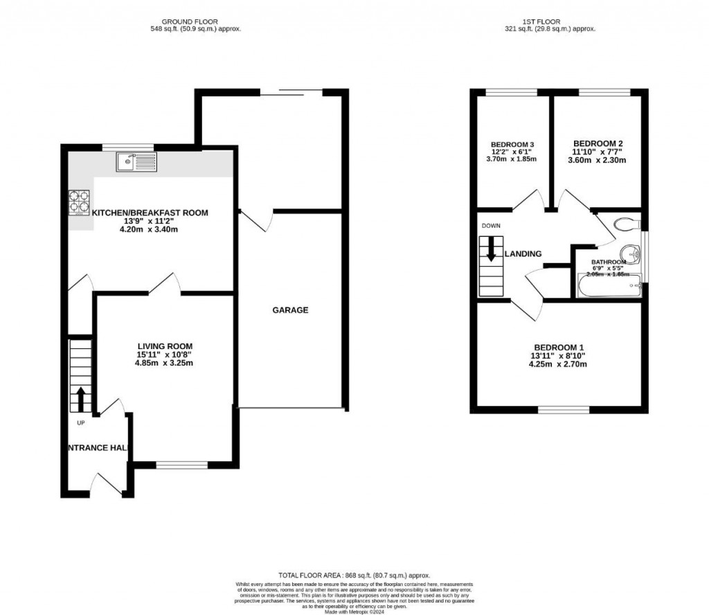 Floorplans For Oakway, Huntley, Gloucestershire