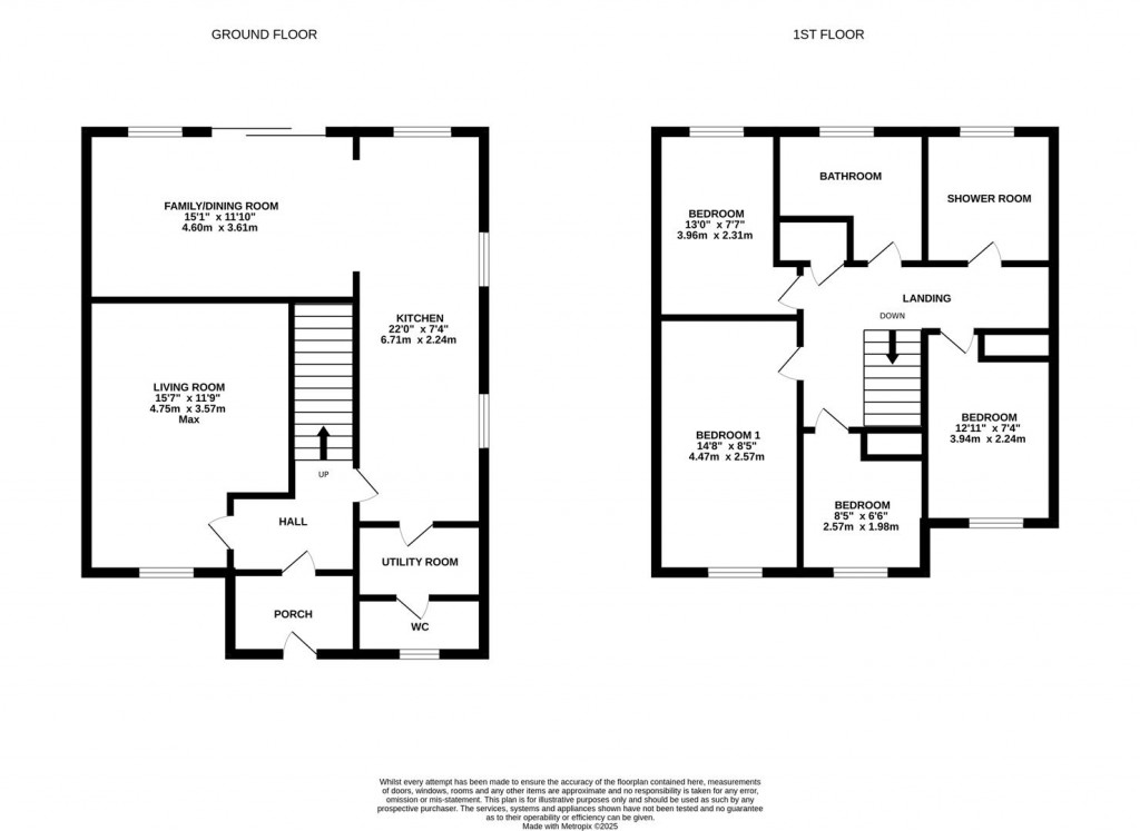Floorplans For Oak Way, Huntley