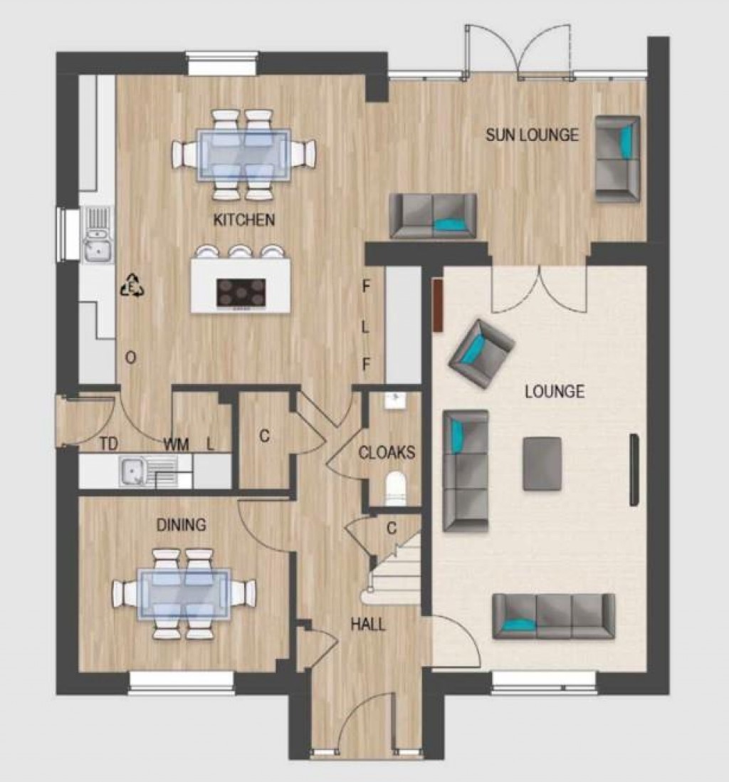 Floorplans For Upton's Garden, Whitminster, Gloucester