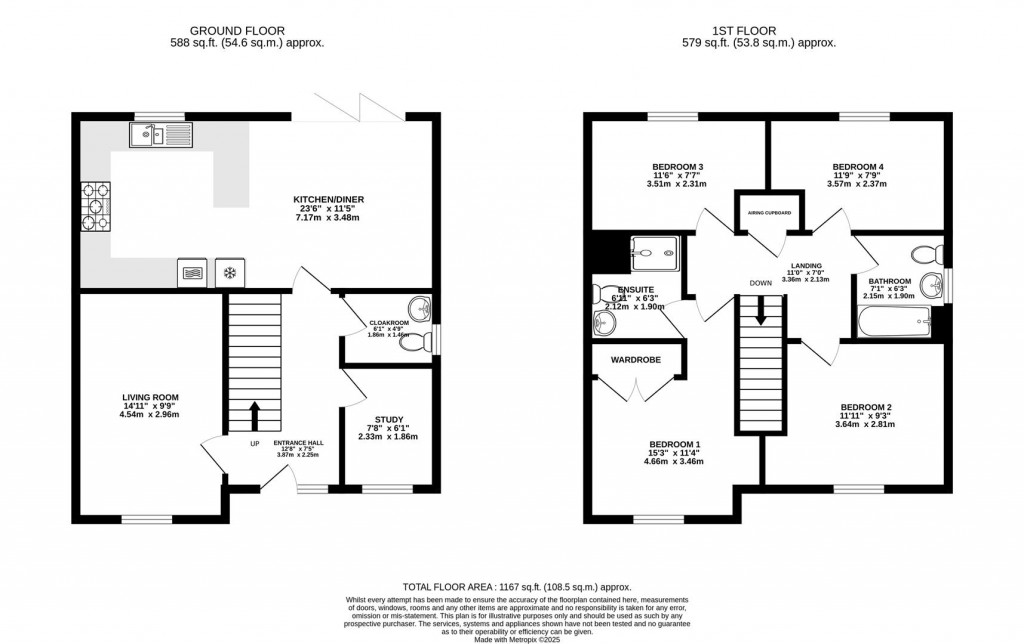 Floorplans For Barley Close, Cam, Dursley