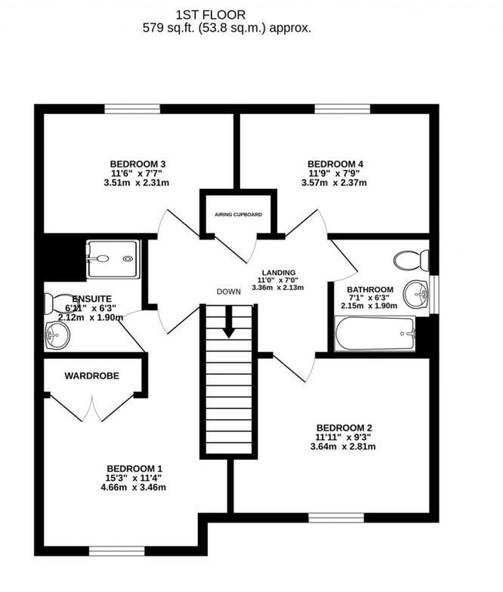 Floorplans For Barley Close, Cam, Dursley