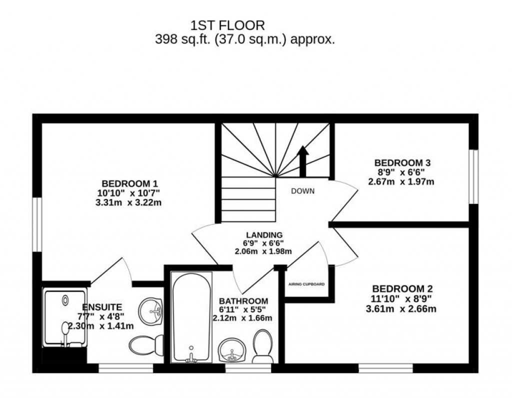 Floorplans For Artemus Silvey Close, Great Oldbury, Stonehouse