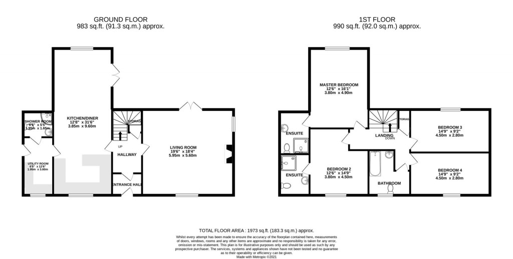 Floorplans For Oakle Street, Churcham, Gloucester