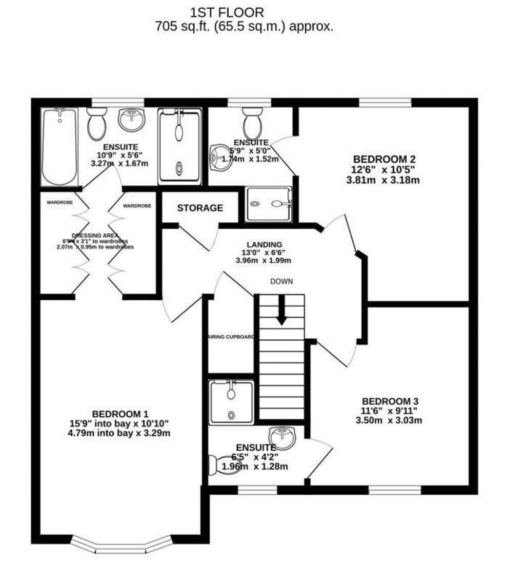 Floorplans For Great Oldbury Drive, Great Oldbury, Stonehouse