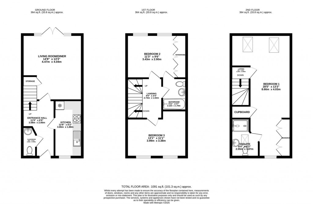 Floorplans For Ernest Creed Close, Great Oldbury, Stonehouse