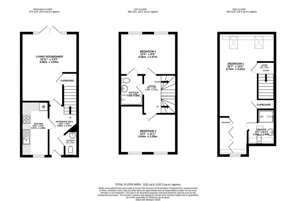 Floorplans For Thomas Tudor Way, Great Oldbury, Stonehouse