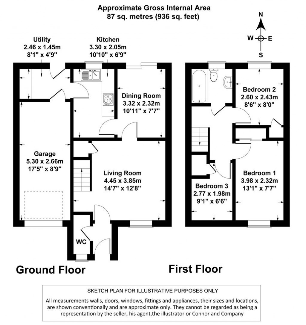 Floorplans For Plum Tree Close, Abbeymead, Gloucester