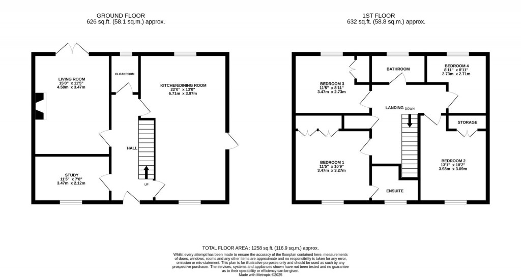 Floorplans For Gorsley, Ross-On-Wye