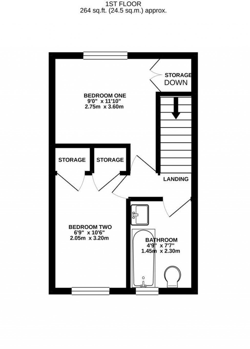 Floorplans For Welland Road, Quedgeley, Gloucester