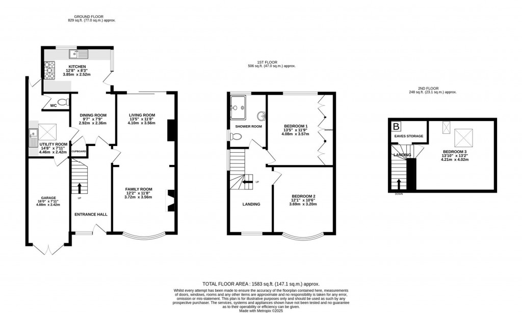 Floorplans For Lynmouth Road, Hucclecote, Gloucester
