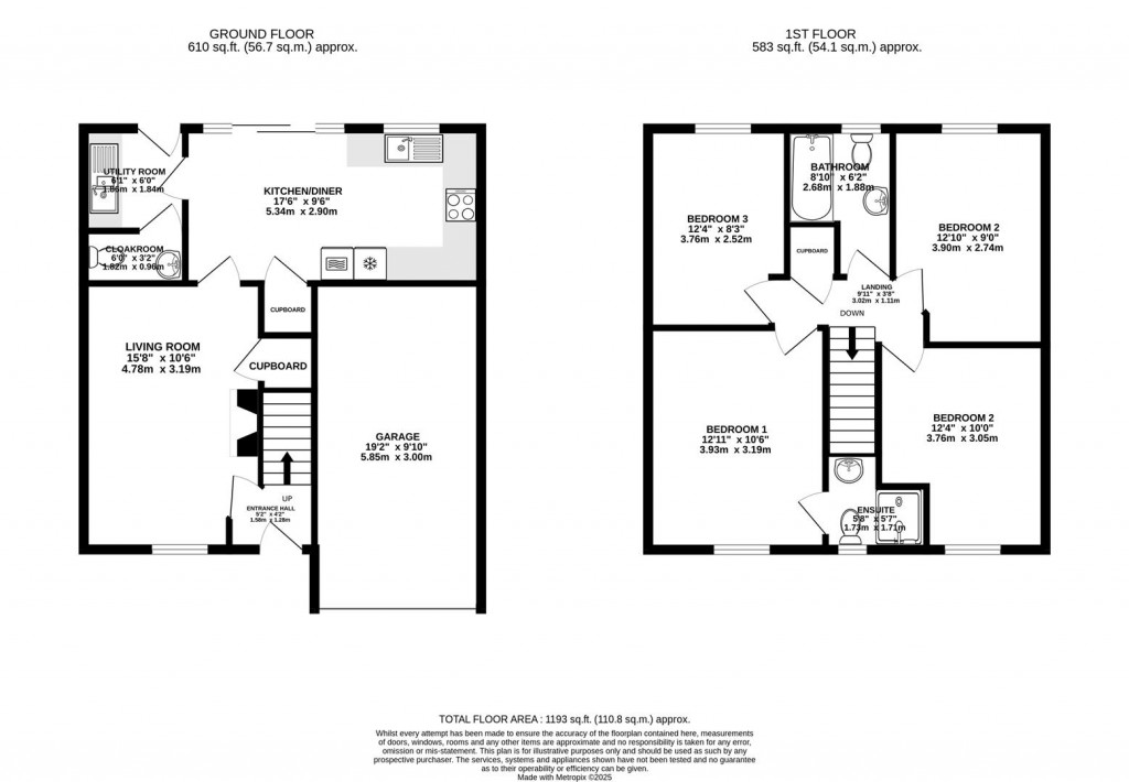 Floorplans For Rowbotham Way, Great Oldbury, Stonehouse