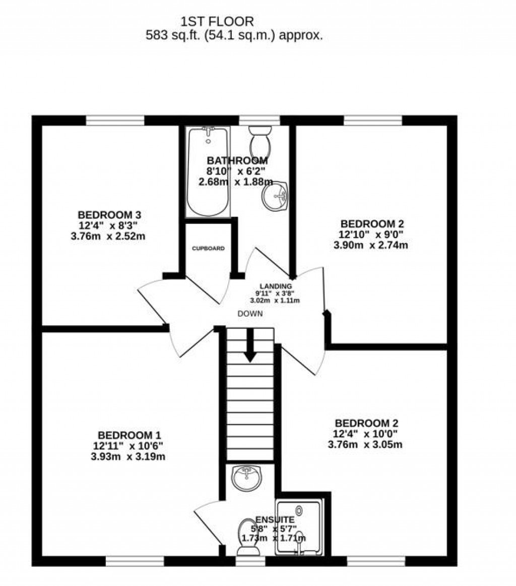 Floorplans For Rowbotham Way, Great Oldbury, Stonehouse