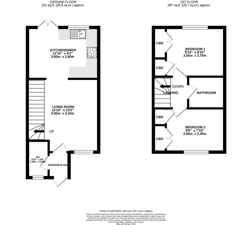 Floorplans For O`Connor Close, Staunton, Gloucester