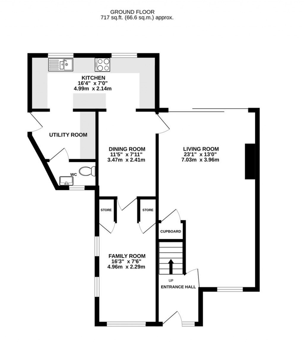 Floorplans For Fieldcote Drive, Hucclecote, Gloucester