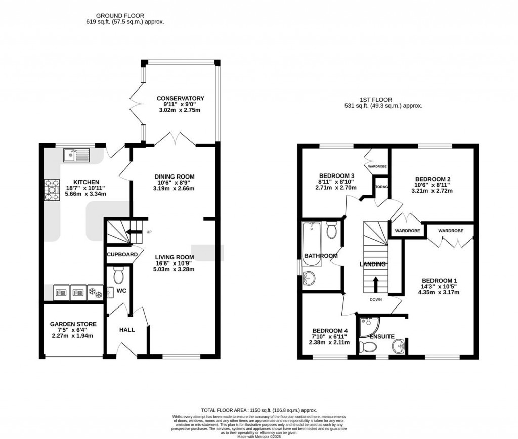 Floorplans For Stocken Close, Hucclecote, Gloucester