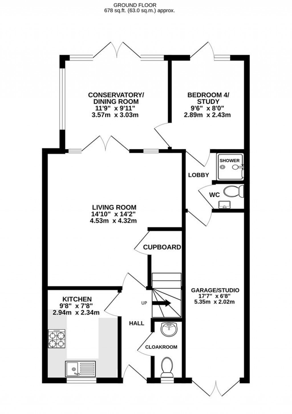 Floorplans For Stocken Close, Hucclecote