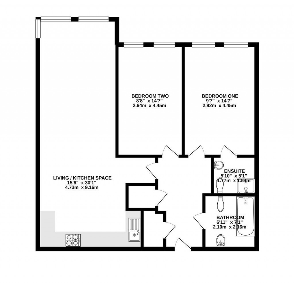 Floorplans For Barge Arm, Gloucester Docks