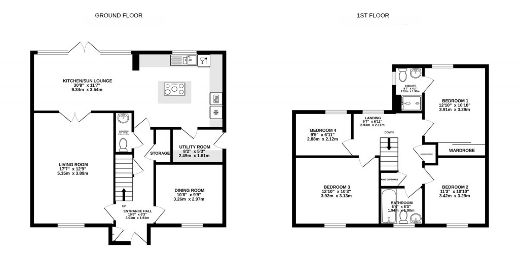 Floorplans For Upton's Garden, Whitminster, Gloucester