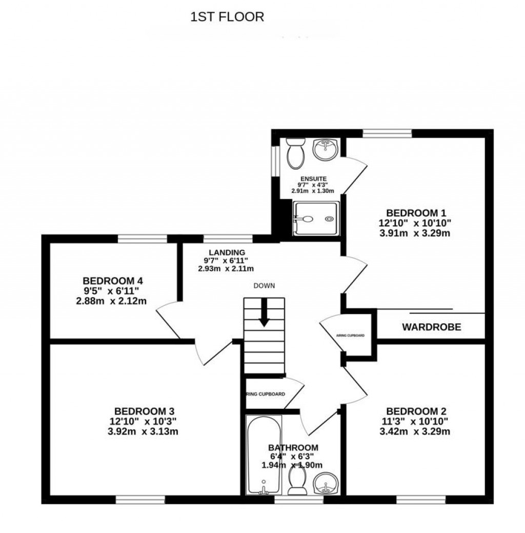 Floorplans For Upton's Garden, Whitminster, Gloucester