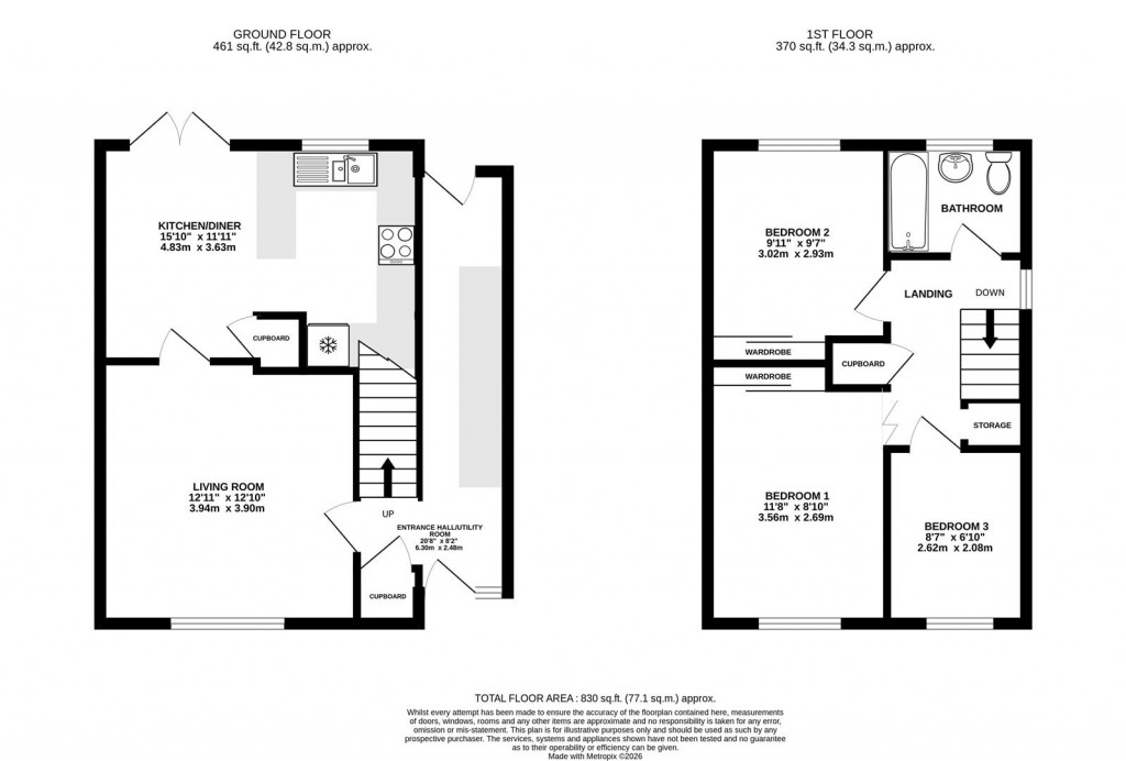 Floorplans For The Beagles, Cashes Green, Stroud