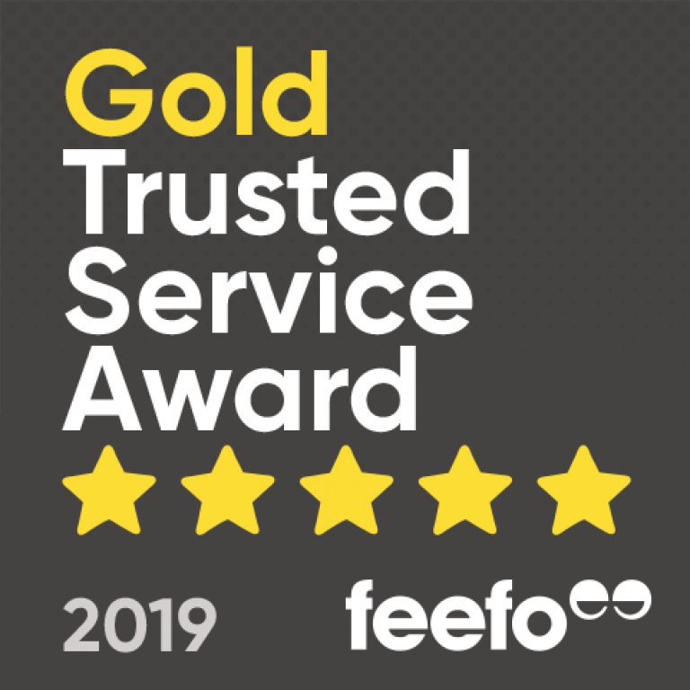 FEEFO GOLD TRUSTED SERVICE AWARD 2019