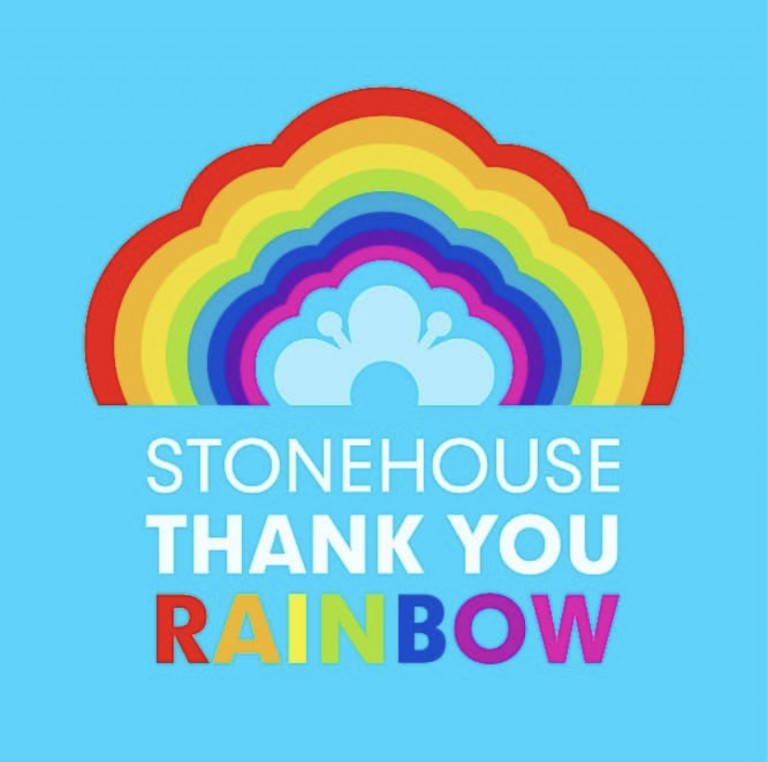A rainbow of thank yous in Stonehouse