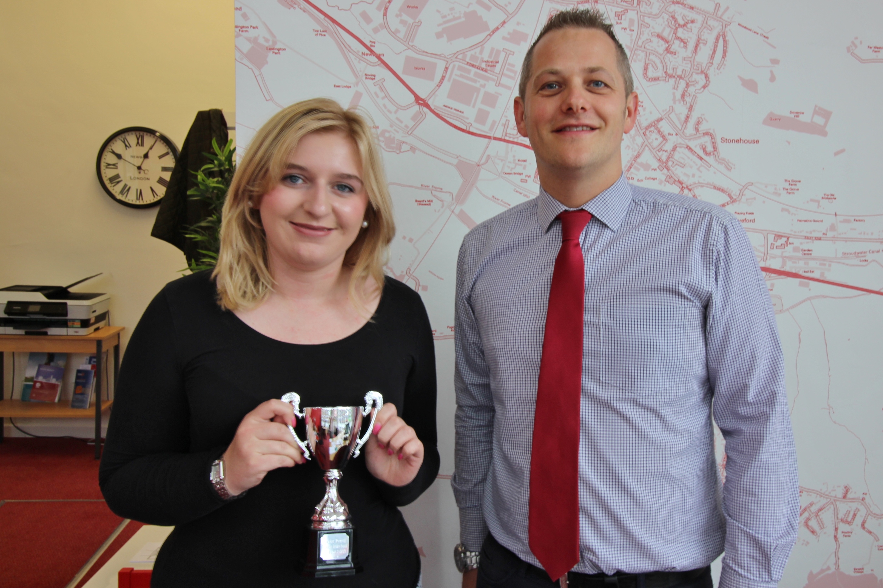 Negotiator wins Naylor Powell Customer Service Award Estate Agents